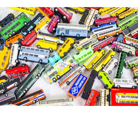 Small Scale Plastic &amp; Diecast Buses &amp; Coaches, mainly 1:87 and smaller scales, by various makers including Arnold, Wi