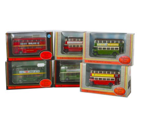 Exclusive First Editions  a boxed collection of 1:76 scale vintage double decker buses all London Region, G-E, Boxes F-G, (22