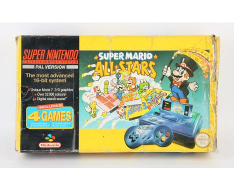 Super Nintendo (SNES) Super Mario All-Stars Boxed Console (PAL) Condition Report:  Item is CIB. Console itself and cartridge 