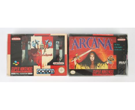 Super Nintendo (SNES) fantasy bundle Includes: Arcana and Weaponlord Condition Report:  Weaponlord is CIB and Arcana is missi