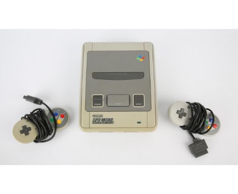 Super Nintendo (SNES) Console, controllers + cables (PAL Version) Condition Report:  All items are unboxed and untested. 