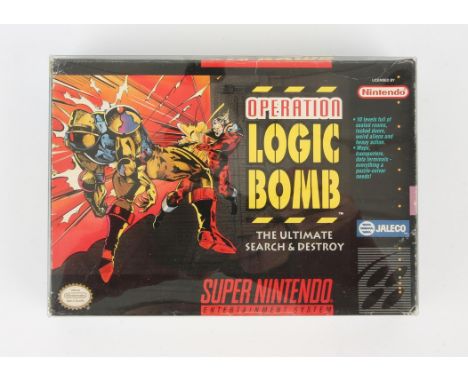 Super Nintendo (SNES) Operation Logic Bomb (NTSC) Condition Report:  Game is boxed and in good condition. The manual insert i