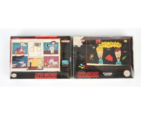 Super Nintendo (SNES) animated bundle Includes: Beavis & Butt-Head and Family Dog Condition Report:  Family Dog is CIB and in