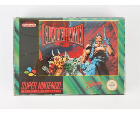 Super Nintendo (SNES) Blackhawk (PAL) Condition Report:  Game is boxed, in great condition and missing its manual. 
