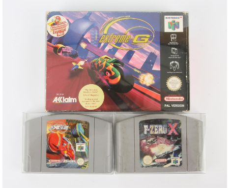 Nintendo 64 (N64) sci-fi racing bundle Includes: Extreme-G, Extreme-G 2 and F-Zero X Condition Report:  Extreme-G is boxed an