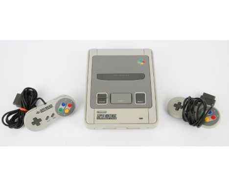 Super Nintendo (SNES) Console, controllers + cables (PAL Version) Condition Report:  All items are unboxed and untested. 