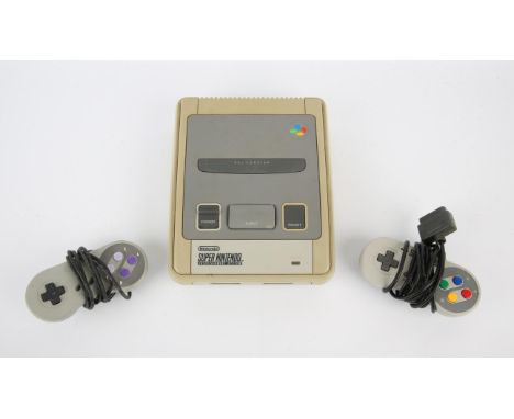 Super Nintendo (SNES) Console, controllers + cables (PAL Version) - no power plug Condition Report:  All items are unboxed an