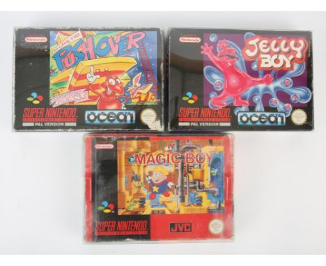 Super Nintendo (SNES) cartoon platforming bundle Includes: Jelly Boy, Magic Boy and Push-Over featuring G.I.Ant Condition Rep