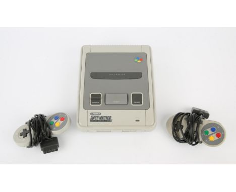 Super Nintendo (SNES) Console, controllers + cables (PAL Version) Condition Report:  All items are unboxed and untested. 