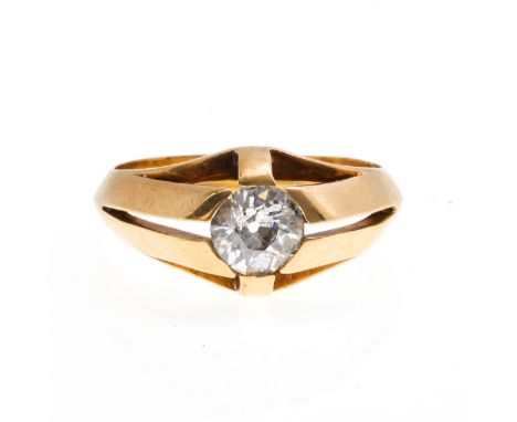 Approx. 1 Ct., diameter is approx. 5.7 mm, ring size 17.