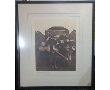 George, Stuart and John Truck sepia toned print by Astrid Kirchherr No 12/500 Framed and Glazed image size approx 16.5” x 23”