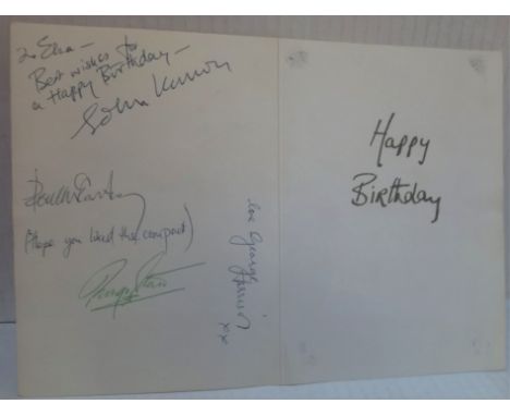 Happy Birthday card to Elsa. The writing and signatures in the card are in an unknown hand. This item is formerly the propert