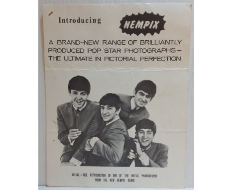 The Beatles NEMPIX sales leaflet complete with order form, with six original Beatles NEMPIXs 