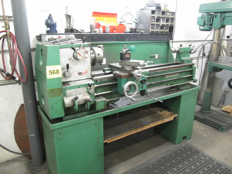 Grizzly Lathe, Model G4016, 13 1/2 X 40" Gear Head Lathe With Stand, 6 ...