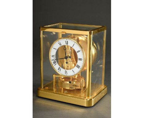 Jaeger LeCoultre Tischuhr "Atmos" mit römischen Ziffern, Nr. 643688, Swiss 540, 23x17,5x13cm, keine Garantie auf Werk und Fun
