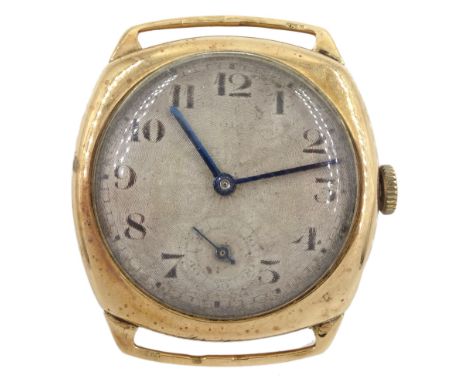 Rolex early 20th century 9ct manual wind 15 jewels lever wristwatch, Glasgow 1934Condition Report:Movement not functioning, w