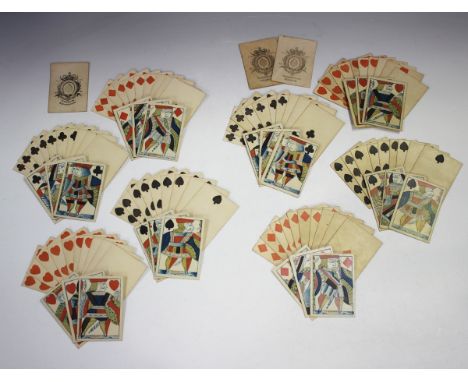 A George III deck of 52 playing cards, published by T. Wheeler, the garter ace detailed 'No. 66 Exportation', plain backs, 9c