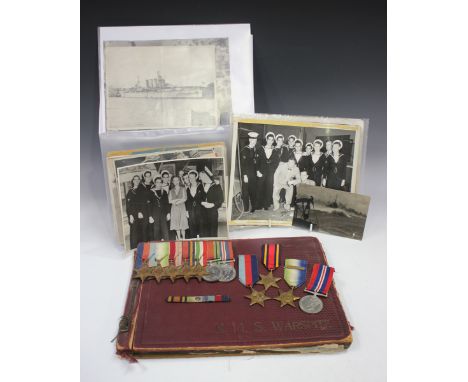 A group of seven Second World War period medals, comprising 1939-45 Star, Atlantic Star, Africa Star, Burma Star, Italy Star,