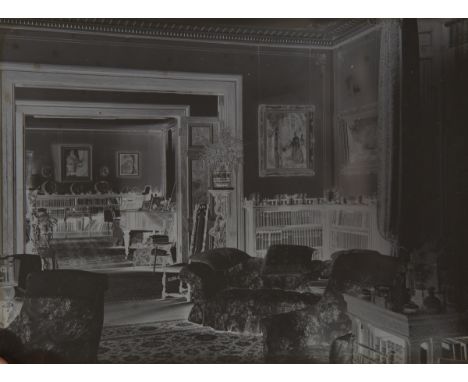A collection of glass photographic negative slides, including topographical, portrait and Americana, 12cm x 16.4cm.Buyer’s Pr