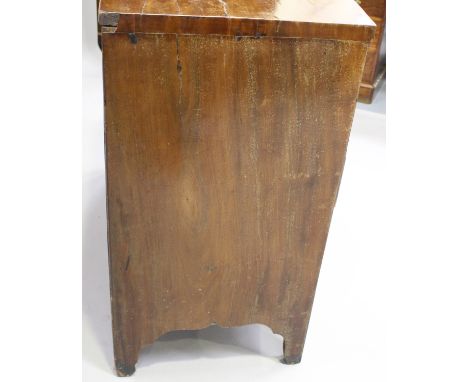 A Victorian mahogany bowfront chest of two short and two long drawers, on bracket feet, height 79cm, width 98cm, depth 53cm.B
