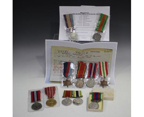 A group of four Second World War period medals, comprising 1939-45 Star, Italy Star, War Medal and Africa Service Medal to '3