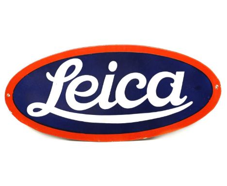 A Leica enamel sign,76 x 34cmCondition ReportLosses and chips to enamel in places.
