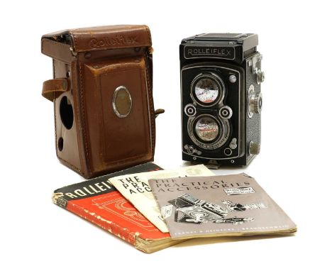 A Rolleiflex Automat 3.5, TLR roll film cameraAutomat 4 SN. 1217363 1951-1954Zeiss-Opton Nr. 619669 75mm f=3.5together with l