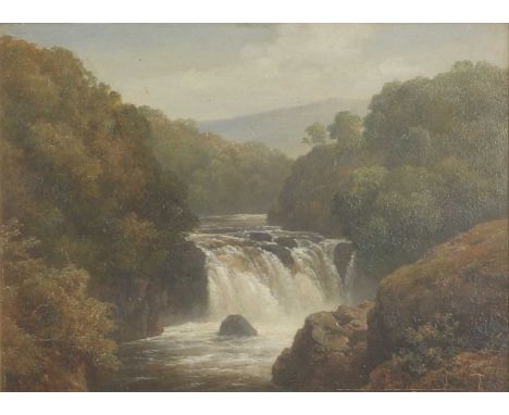 Edmund Gill (1820-1894)'Waterfall, Dale Beck, Ingleton, Yorkshire'signed and dated 'E Gill 1884' l.l., inscribed and dated on