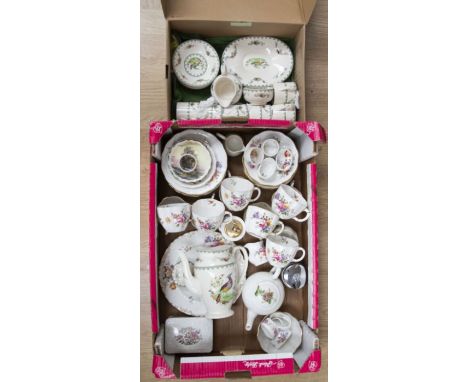 A Royal Crown Derby Derby Posies part tea set, comprising twelve cups, twelve saucers, eleven side plates, milk jug, sugar bo