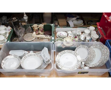 Ceramics &amp; Glass: vases, teaware, Country Artists, decanter and glasses, commemorative ware, Trade Winds dinner service (