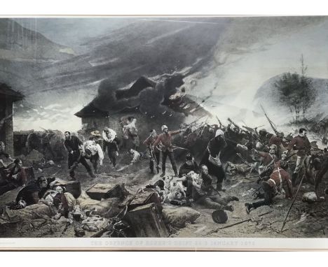 Framed and glazed Print of ‘The Defence of Rorke’s Drift’ (approx 95cm x 67cm)