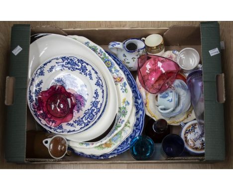 A collection of glass and ceramic wares (Q)