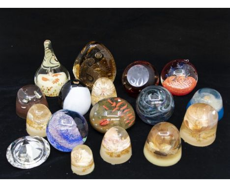 A group of Caithness glass paperweights to include: Paisley Twists; Shemagh; Highland Dance; Four Seasons with further paperw