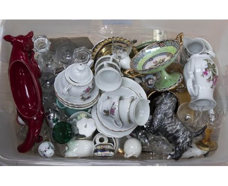 Large quantity of ceramic and glass, to include; Royal Doulton, Spode etc