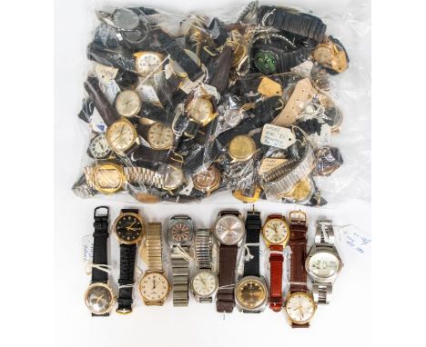 A collection of gents vintage watches including Crystal, Timex, Monument, Gillex, all mostly Swiss circa 1950/60/70's