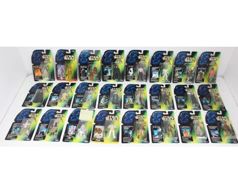 Star Wars: A collection of assorted carded Kenner/Hasbro 1990s Star Wars figures to include: Luke Skywalker; Tusken Raider, J