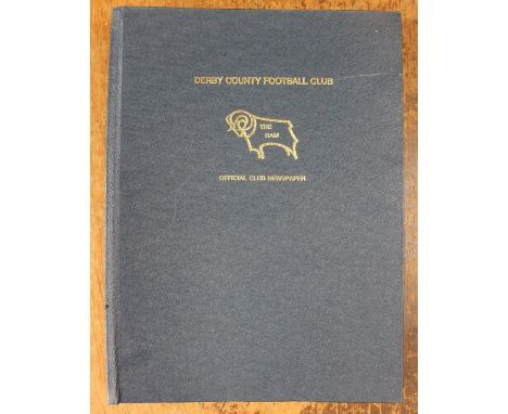 Derby County: A Derby County Football Club Official Club Newspaper Binder, containing: 1972-73 No. 2-15, No. 17-29 (No. 10 v.