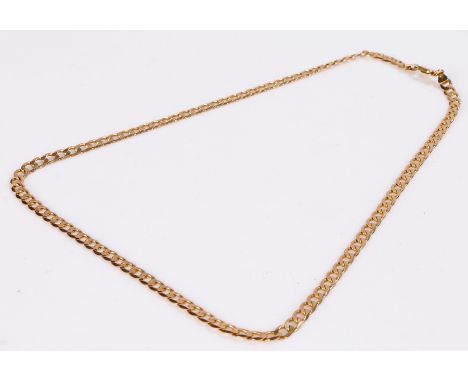 9 carat gold necklace, with chain links and claps, 5 grams, 47.5cm long