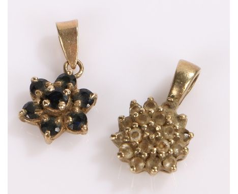 Two 9 carat gold pendants, 2.1 grams