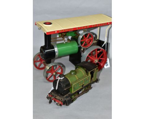 AN UNBOXED MAMOD LIVE STEAM TRACTION ENGINE, NO. TE1A, not tested, has been used, missing driving band and steering extension