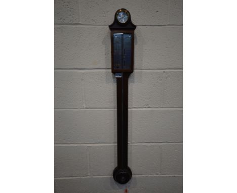 O'COMITTI OF HOLBORN, A 20TH CENTURY MAHOGANY CISTERN STICK BAROMETER, height 100cm