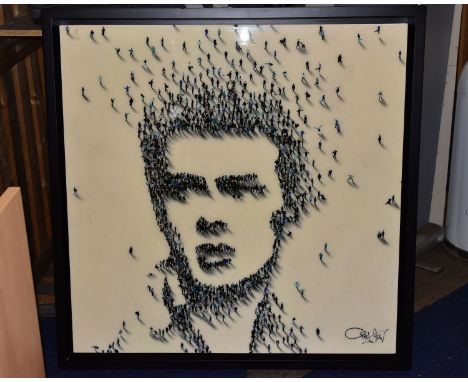 CRAIG ALAN (AMERICAN CONTEMPORARY) 'ONE SPEED DEAN' a portrait of James Dean, signed bottom right, mixed media on board, appr