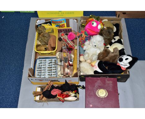 A QUANTITY OF ASSORTED SOFT TOYS, to include Russ Berrie and Alresford Crafts, modern Felix the Cat, Pelham Witch and Spanish