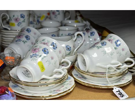 SIXTY PIECES OF COLCLOUGH/ROYAL ALBERT 'HARTLEY' TEA / DINNERWARES comprising sugar bowl, milk jug, teapot, eight tea cups, e