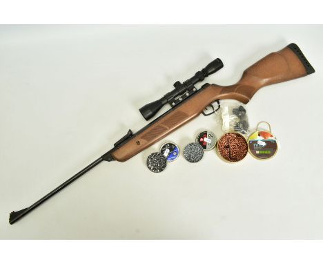 A MK 6 .177' B.S.A. METEOR AIR RIFLE serial number ZE - 303959-12 fitted with a 3-9 x 40 scope, it stock is excellent and the