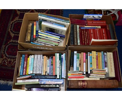 BOOKS, approximately one hundred and twenty titles in five boxes, works include Science, Education, Encyclopaedic and Domesti