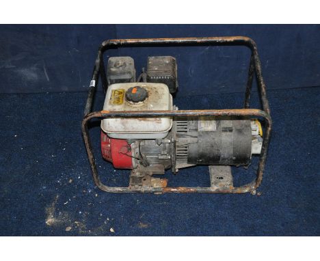 A PETROL GENERATOR WITH A HONDA GX160 5.5Hp ENGINE and a Stephill Generator motor 240v and 110v outputs (engine turns freely 