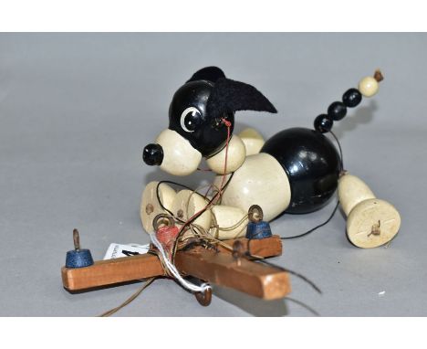 AN UNBOXED PELHAM WUFF THE DOG PUPPET, appears complete with some markings and wear, needs untangling