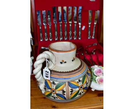 A CANTEEN OF H. HOUSLEY &amp; LTD (SHEFFIELD) STAINLESS STEEL CUTLERY, not complete, together with a Continental ceramic jug,