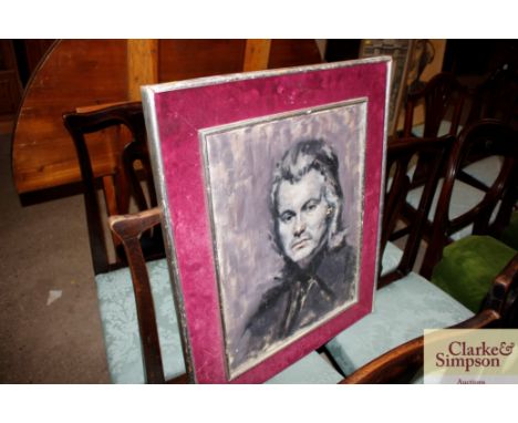20th century school, oil on canvas portrait study 